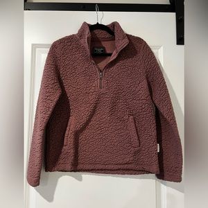 Abercrombie Sherpa Quarter Zip Sweatshirt